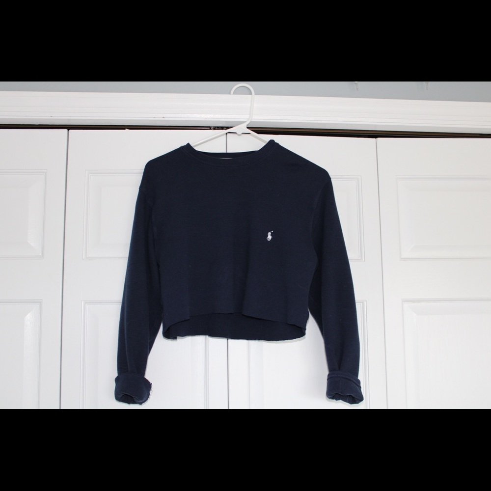 vintage polo navy long sleeve